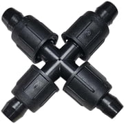 25 Pack Irritec 1/2" Easy Loc 4-Way Cross | Reusable, Leak-Proof Drip Irrigation Fitting   USA Made | A1-HX600