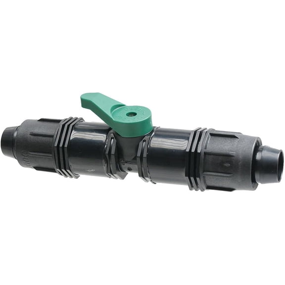 10 Pack Irritec 1" Easy Loc Coupler w/Shutoff Valve Flow Control - Industrial Strength Reliability | Reusable, Leak-Proof Drip Irrigation Fitting USA Made | A2-VHF11