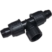 40 Pack Irritec 3/4 Easy Loc Female Hose Tee   Drip Irrigation Tee Mainline-to-Tape Connections   Reusable Lock-Ring Fitting | A1-HT88S | USA Made