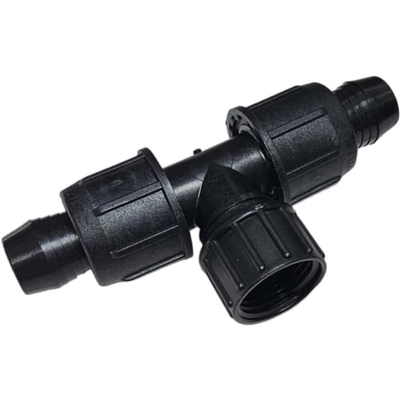 Irritec 3/4" Easy Loc Female Hose Tee Drip Irrigation Tee Mainline-to-Tape Connections Reusable Lock-Ring Fitting | A1-HT88S | USA Made | 40 Pack
