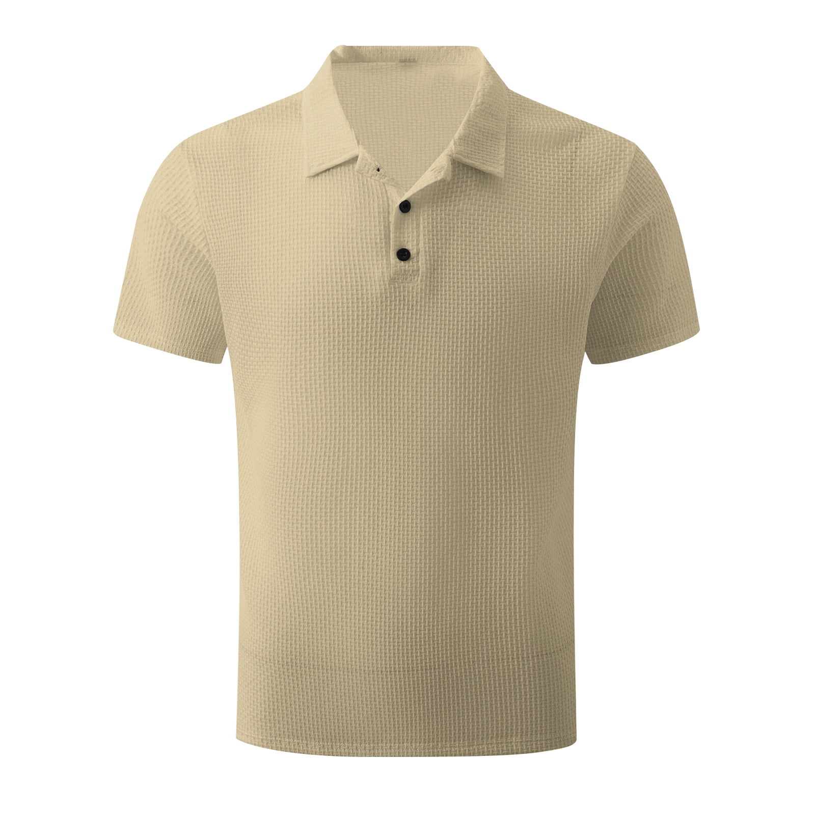 Busydd Mens Ribbed Dress Shirts 2024 Short Sleeve Relaxed Fit Golf