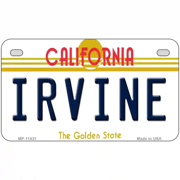 Irvine California Novelty License Plate 7" x 4" Motorcycle (MP)