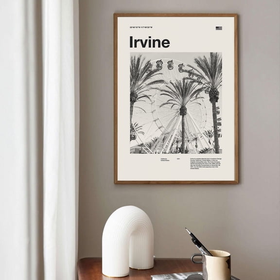 Irvine City Poster Irvine Poster Irvine Wall Art , Poster Print Only