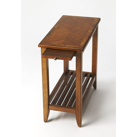 Irvine Olive Ash Burl Chairside Table