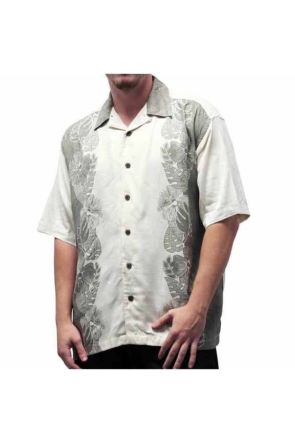 Men's Silk Shirt in a Jacquard Pattern