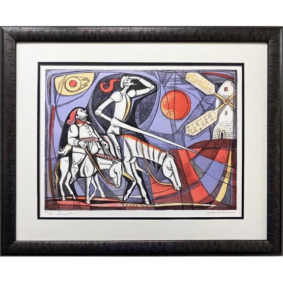 Irving Amen "Quest" FRAMED Hand Signed Limited Edition Litho Art Generic