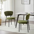 thumbnail image 1 of Irving Modern Upholstered Dining Chairs with Metal Legs, Green, Set of 2, 1 of 8