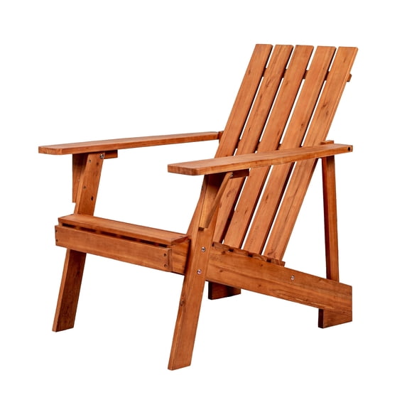 Irving Outdoor Patio Modern Acacia Wood Adirondack Chair, Light Brown