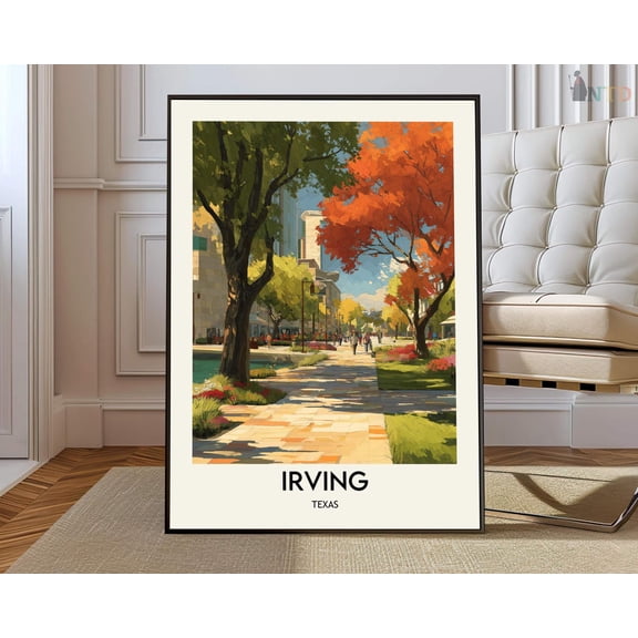 Irving Texas City Map Poster Unframed Paper Print