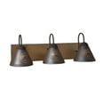 thumbnail image 1 of Irvins Country Tinware 3 Light Crestwood Bathroom Vanity Light in Pearwood 26 inches, 1 of 4