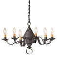 thumbnail image 1 of Irvins Country Tinware 6-Arm Small Concord Chandelier in Kettle Black, 1 of 2