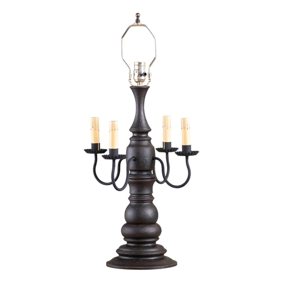 Irvins Country Tinware Bradford Lamp Base in Black