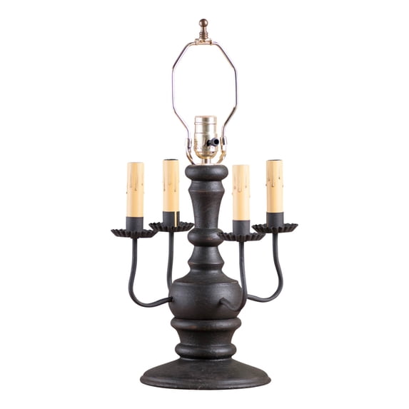 Irvins Country Tinware Cedar Creek Lamp Base in Black