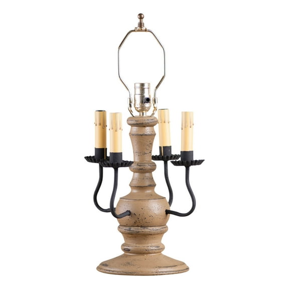 Irvins Country Tinware Cedar Creek Lamp Base in Pearwood