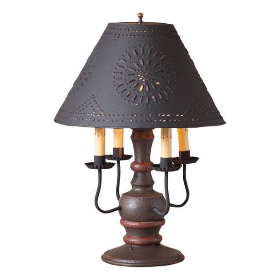 Irvins Country Tinware Cedar Creek Lamp in Expresso with Shade