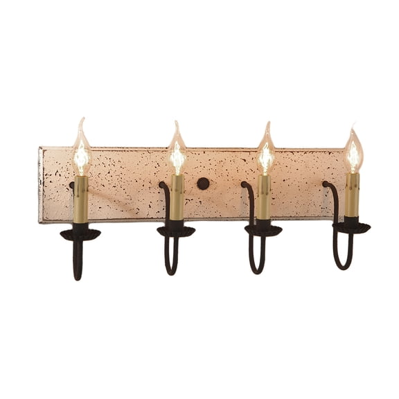 Irvins Country Tinware Four Arm Vanity Light in Vintage White