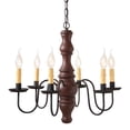 thumbnail image 1 of Irvins Country Tinware Gettysburg Chandelier in Plantation Red, 1 of 3
