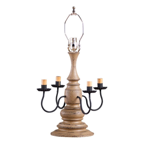 Irvins Country Tinware Harrison Lamp Base in Pearwood