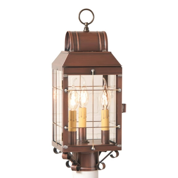 Irvins Country Tinware Irvin's Country Tinware Martha's Post Lantern in Antique Copper