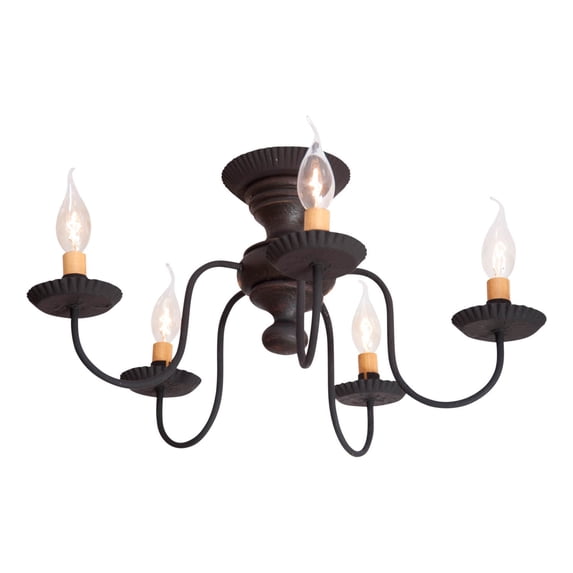 Irvins Country Tinware Irvin's Country Tinware Thorndale Ceiling Light in Black