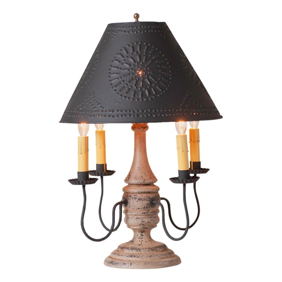 Irvins Country Tinware Jamestown Wood Table Lamp - Buttermilk