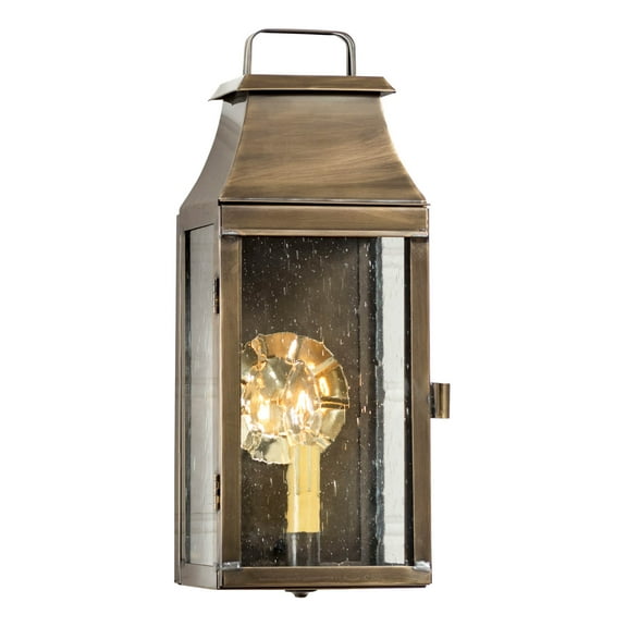 Irvins Country Tinware Valley Forge Wall Light in Weathered Brass - 1 Light - Irvin's Tinware