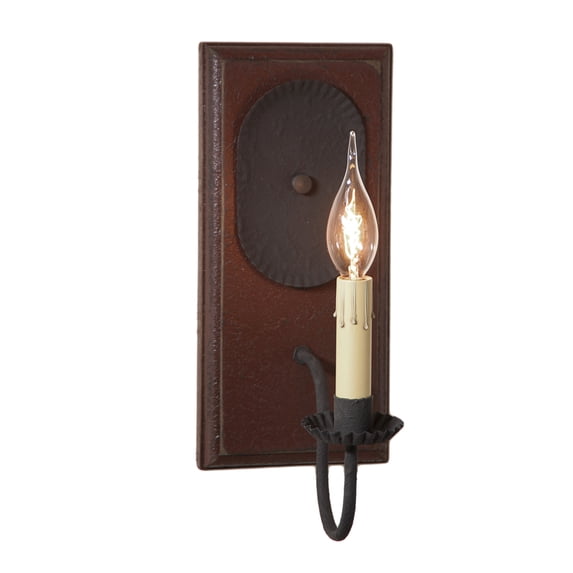 Irvins Country Tinware Wilcrest Wall Sconce in Americana Red 12 inches