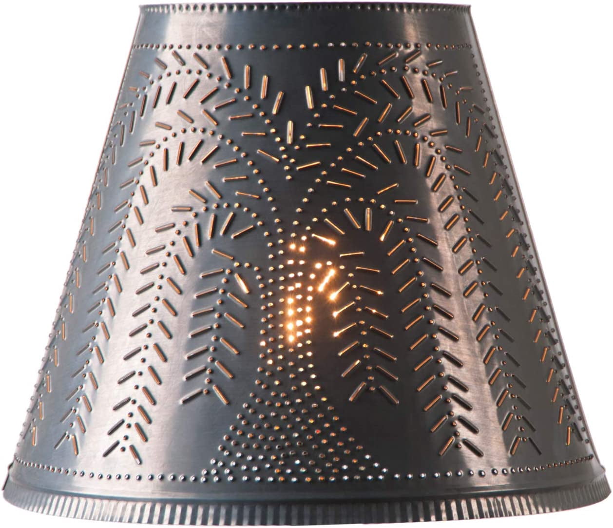 Irvins Tinware 14-Inch Fireside Lamp Shade with Punched Tin Willow ...