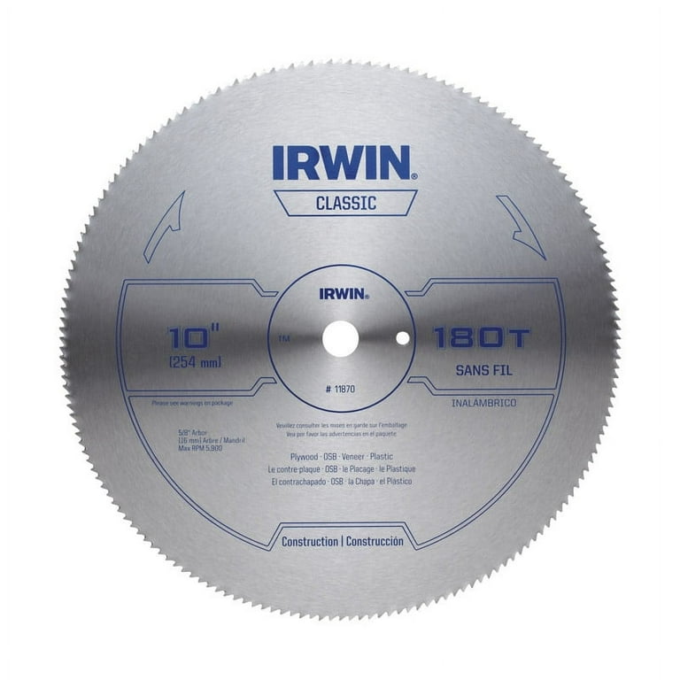 IRWIN Classic 10-in 60-Tooth Carbide Miter/Table Saw Blade IRWIN Classic 10-in 60-Tooth Carbide Miter/Table Saw Blade