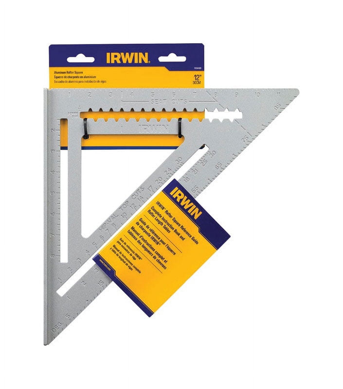 Irwin 12 in. L x 4 in. H Aluminum Rafter Square Gray - Walmart.com