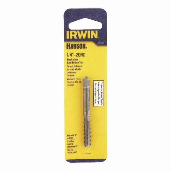 Irwin 1791137 Fractional Tap, 1/4 in- 20 NC Thread, Bottom Tap Thread, HCS