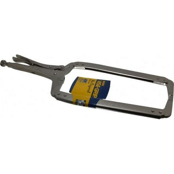 Irwin 18" OAL C-Clamp Locking Pliers 9-1/2" Jaw Depth, 8" Jaw Opening