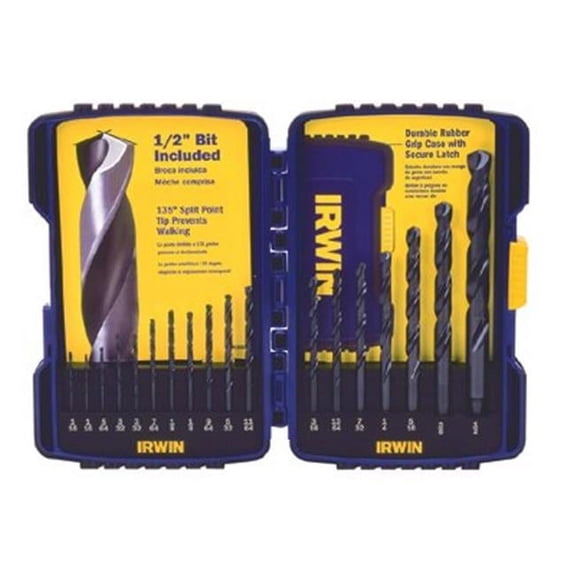 Irwin 18 Piece Black Oxide Drill Bit Set