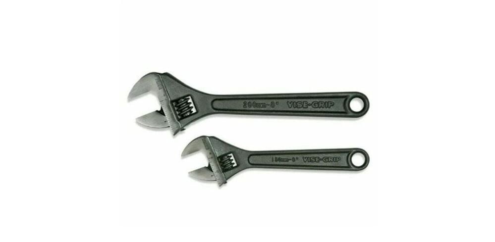 Irwin 2 Piece Adjustable Wrench Set 6 In And 8 In Steel Handle