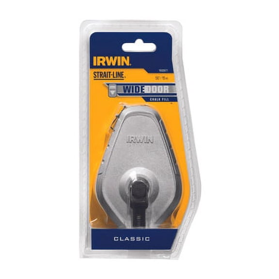 Irwin 1932871 Strait Line Chalk Reel, 50 Ft L Line, 3.5:1 Gear Ratio