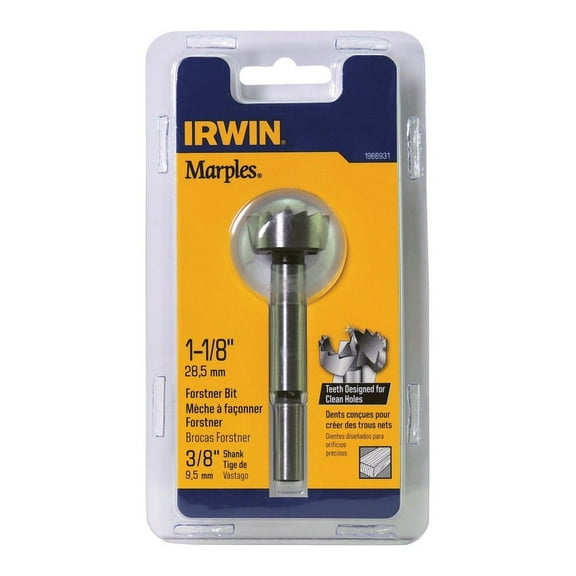 Irwin Forstner Drill Bit - 1-1/8 In Wood Boring - 1 Piece
