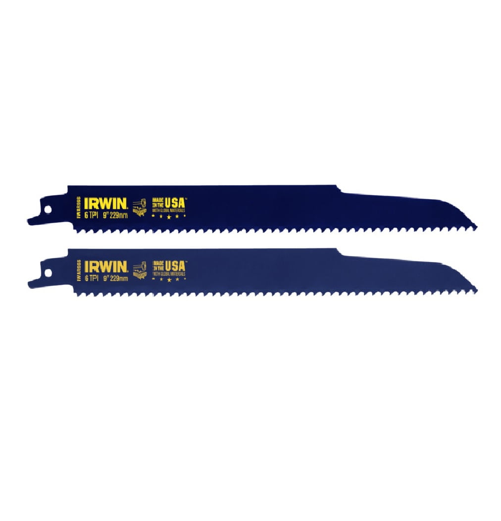 Irwin 2018874 9inch 10 TPI Demo Reciprocating Saw Blades, 2Pack