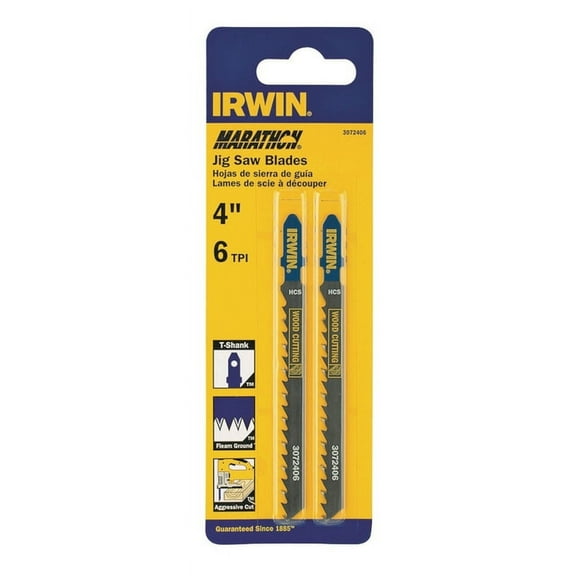Irwin 3072406 Jig Saw Blades 4"X6 Tpi