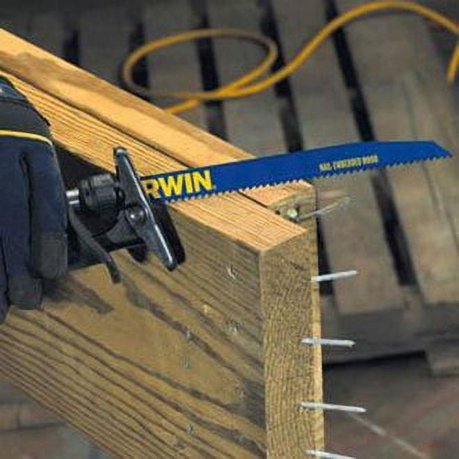 Irwin Industrial Tool 372956P5 9" 6 TPI Nail Embedded Reciprocating Saw Blades 5 Count