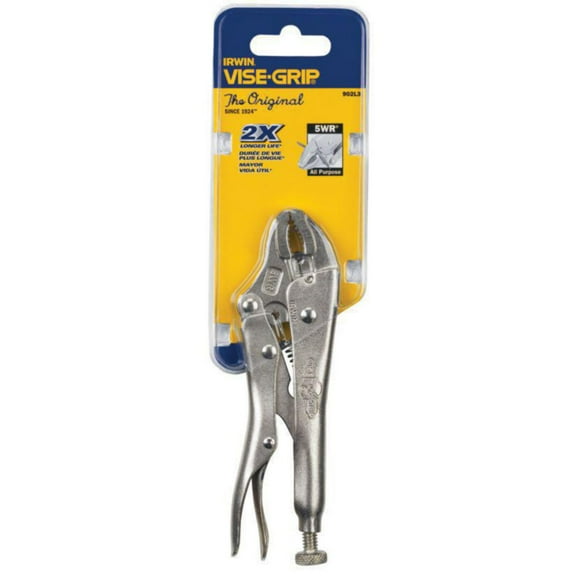 Irwin 5" Curved Jaw Locking Pliers with Wire Cutter - 5" (125 mm), 1 each, sold by each