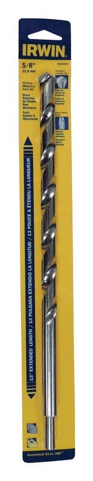 Irwin 5026020 Rotary Percussion Masonry Drill Bit, 5/8 in Dia x 13 in ...