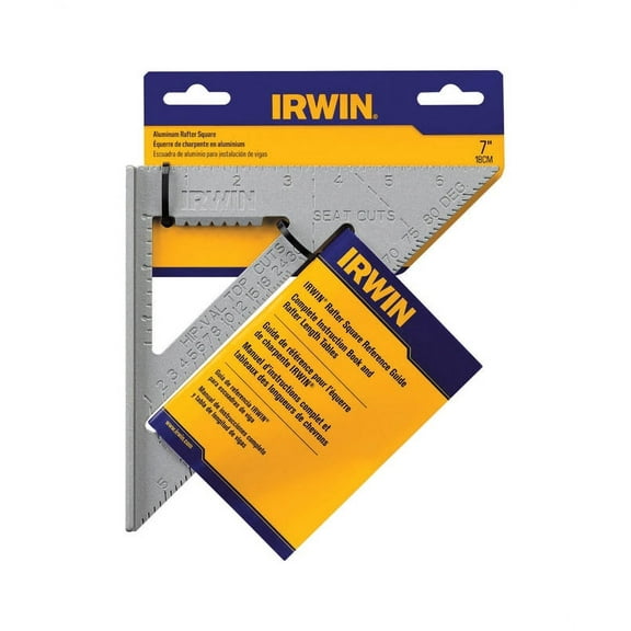 Irwin 7 in. L x 4 in. H Aluminum Rafter Square Silver