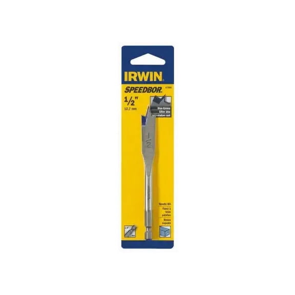 Irwin 87908 Speedbor 1/2 By 4 Inch Flat Wood Boring Spade Bit, Each