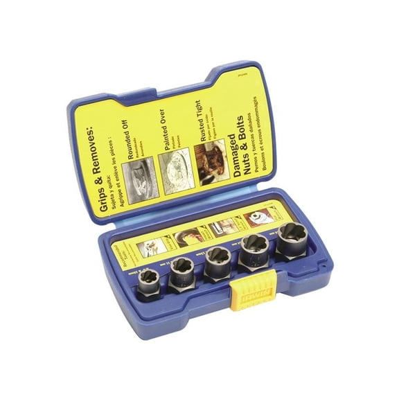 Irwin Bolt Grip Fastener Remover Base Set, 5 Piece