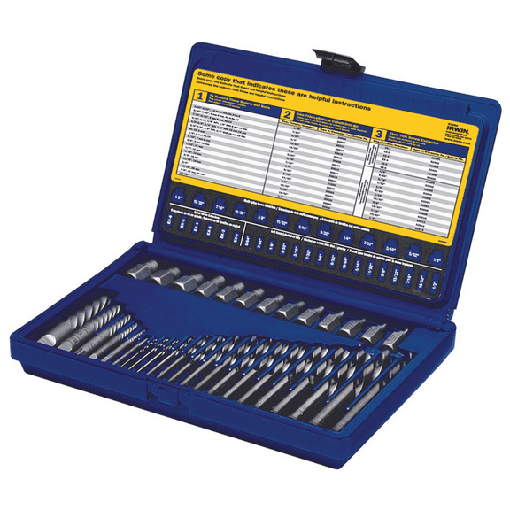 Irwin/Hanson 11135 35 Piece Screw Extractor & Drill Bit Set