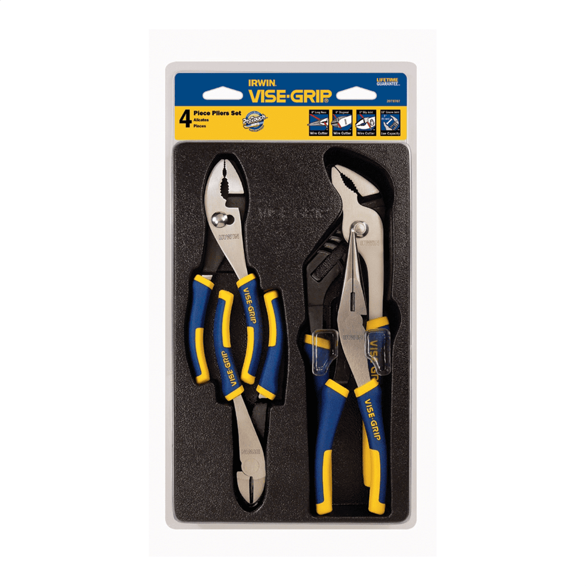IRWIN VISE-GRIP 4-Piece Nickel Chromium Steel Pliers Set