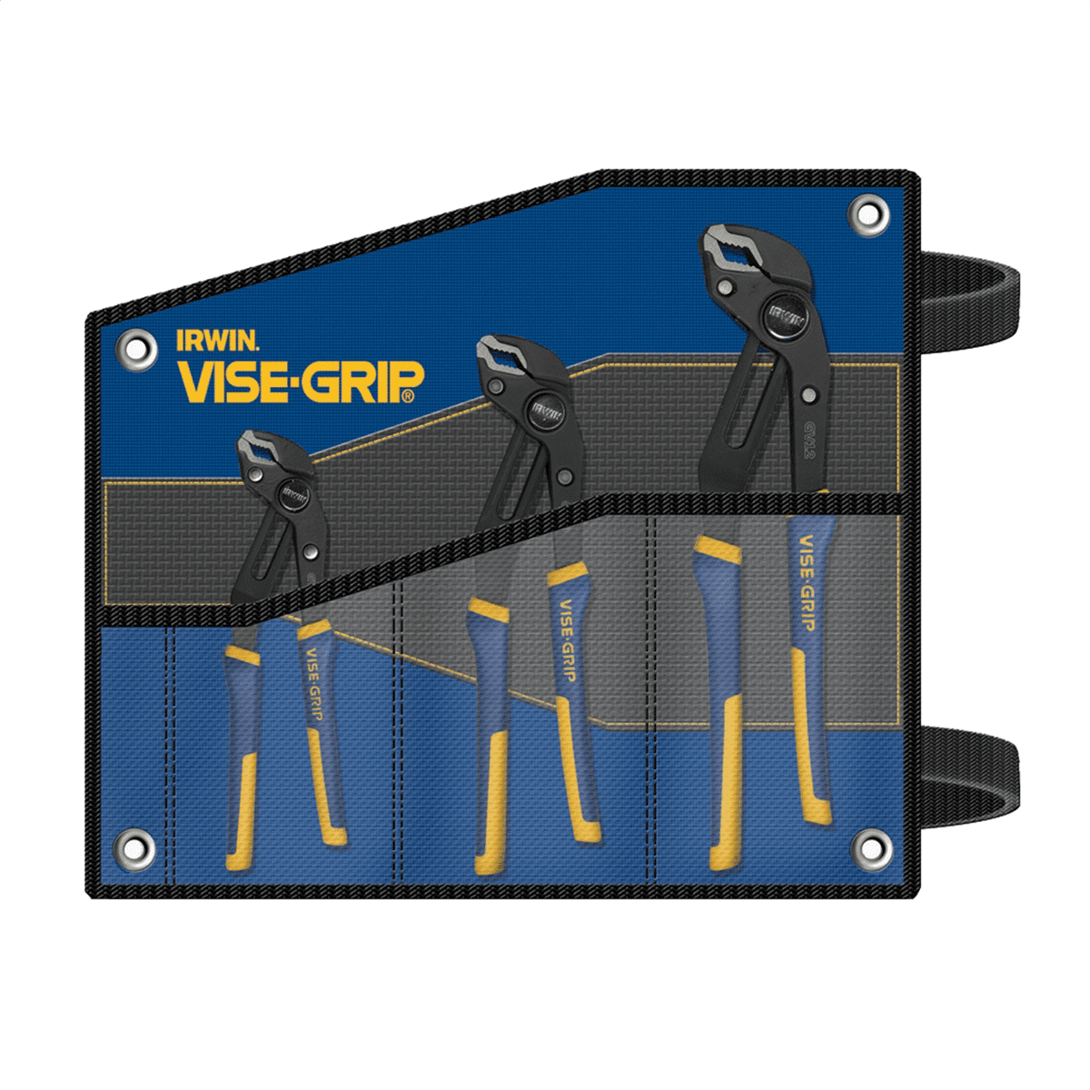 Irwin/Hanson 2078711 Vise-Grip 3pc GrooveLock Pliers Kit Bag Set