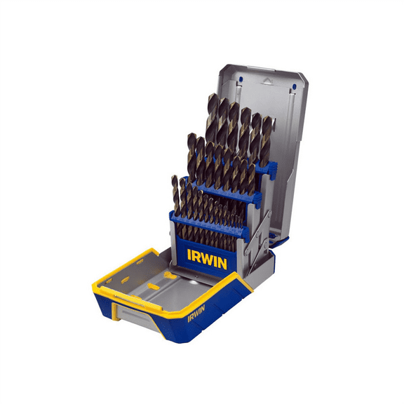 Irwin/Hanson 3018005 29pc Black & Gold Metal Index Drill Bit Set