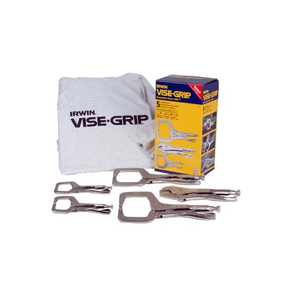 Irwin/Hanson 544T Vise-Grip 5pc Welding Clamp Kit w/ T-Shirt