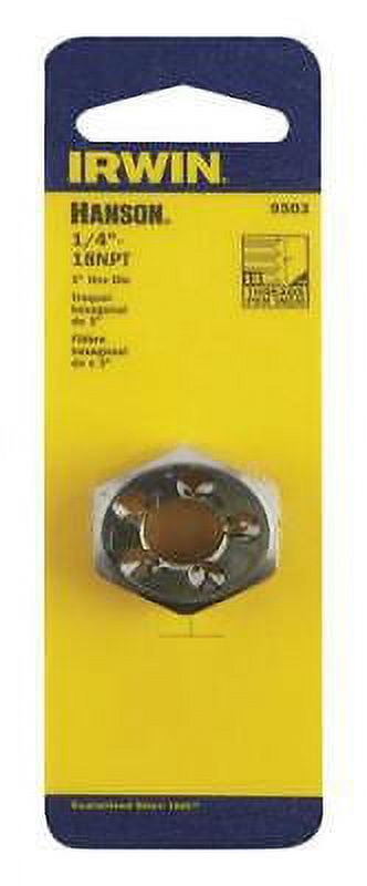 Irwin 5/8'' High Carbon Steel Rethreading Fracional Hexagon Die (Irwin 7252